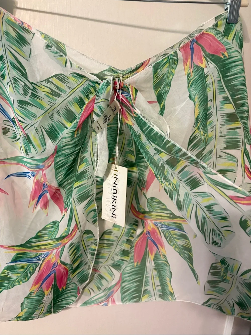 TiniBikini tropical bird of paradise swim cover-up